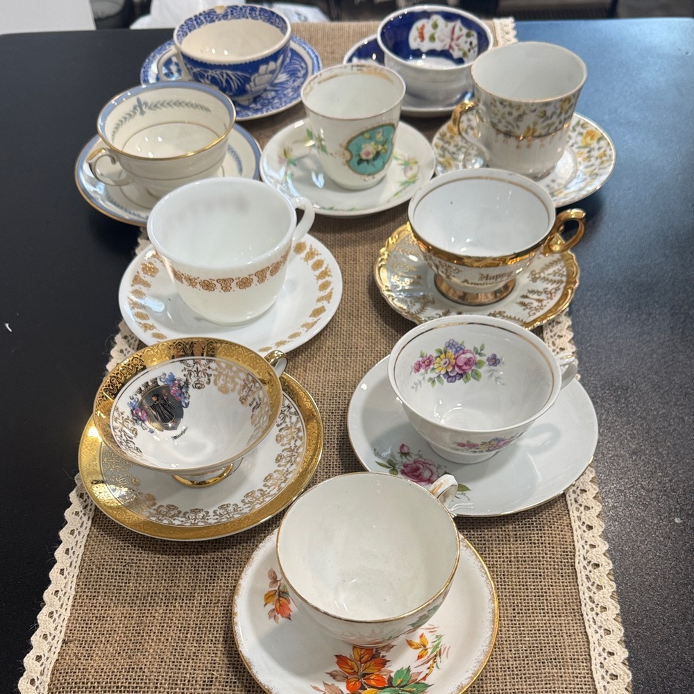 Elegant Assorted Teacup and Saucer Sets